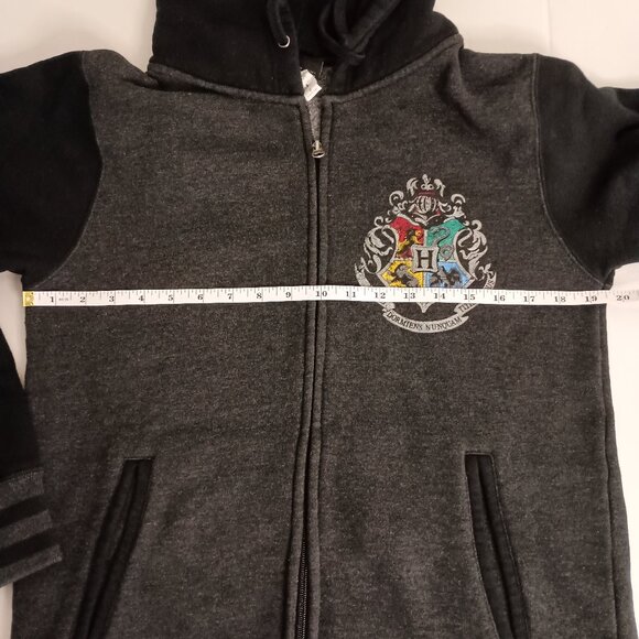 Harry Potter Hoodie Dark Gray and Black Draco Shield Adult Size S - Picture 12 of 16